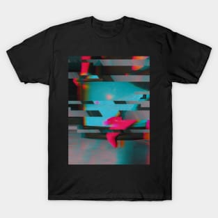 PINK HEEL - Glitch Art Abstract T-Shirt
